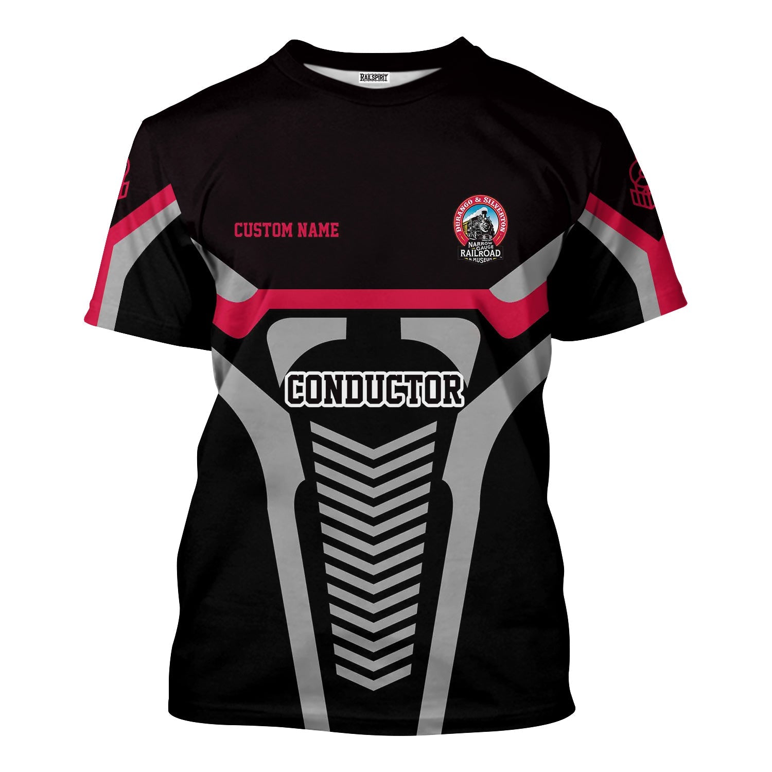 Railspirit Personalized Durango And Silverton Narrow Gauge Railroad T-Shirt Track-Inspired with Custom Job Position Train Shirt