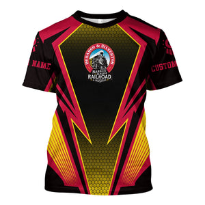 Railspirit Personalized Durango And Silverton Narrow Gauge Railroad T-Shirt Lightning Graphic Style Shirt Gift Idea For Train Lover