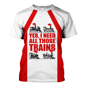 Railspirit Custom Name Monongahela Railroad T Shirt Yes I Need All Those Train Printed Shirt