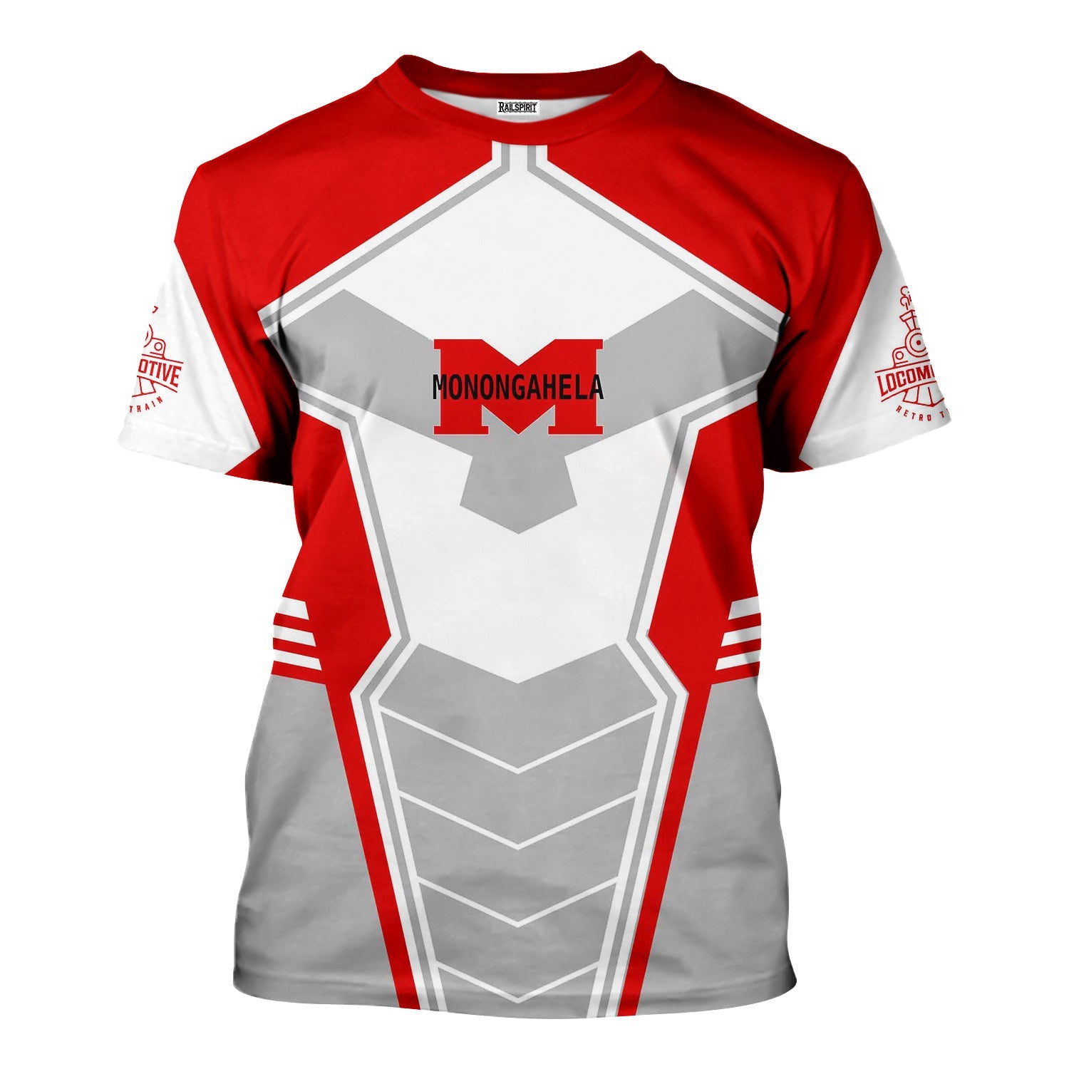 Railspirit Personalized Monongahela Railroad T-Shirt Engine-Inspired Style Train Shirt for Railroad Fanatic