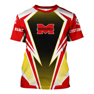 Railspirit Personalized Monongahela Railroad T-Shirt Lightning Graphic Style Shirt Gift Idea For Train Lover