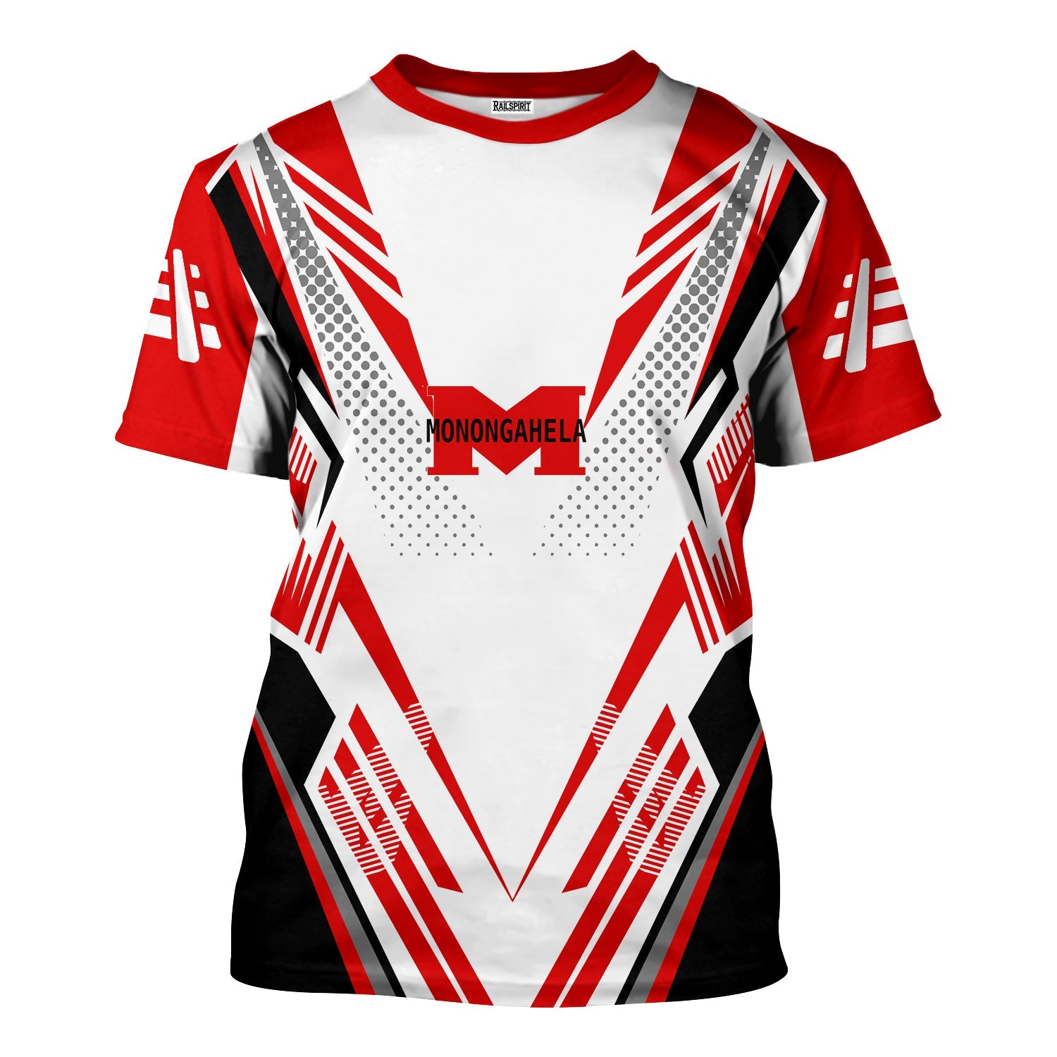 Railspirit Personalized Monongahela Railroad T-Shirt Railroad Tribute Design Train Shirt for Train Lovers