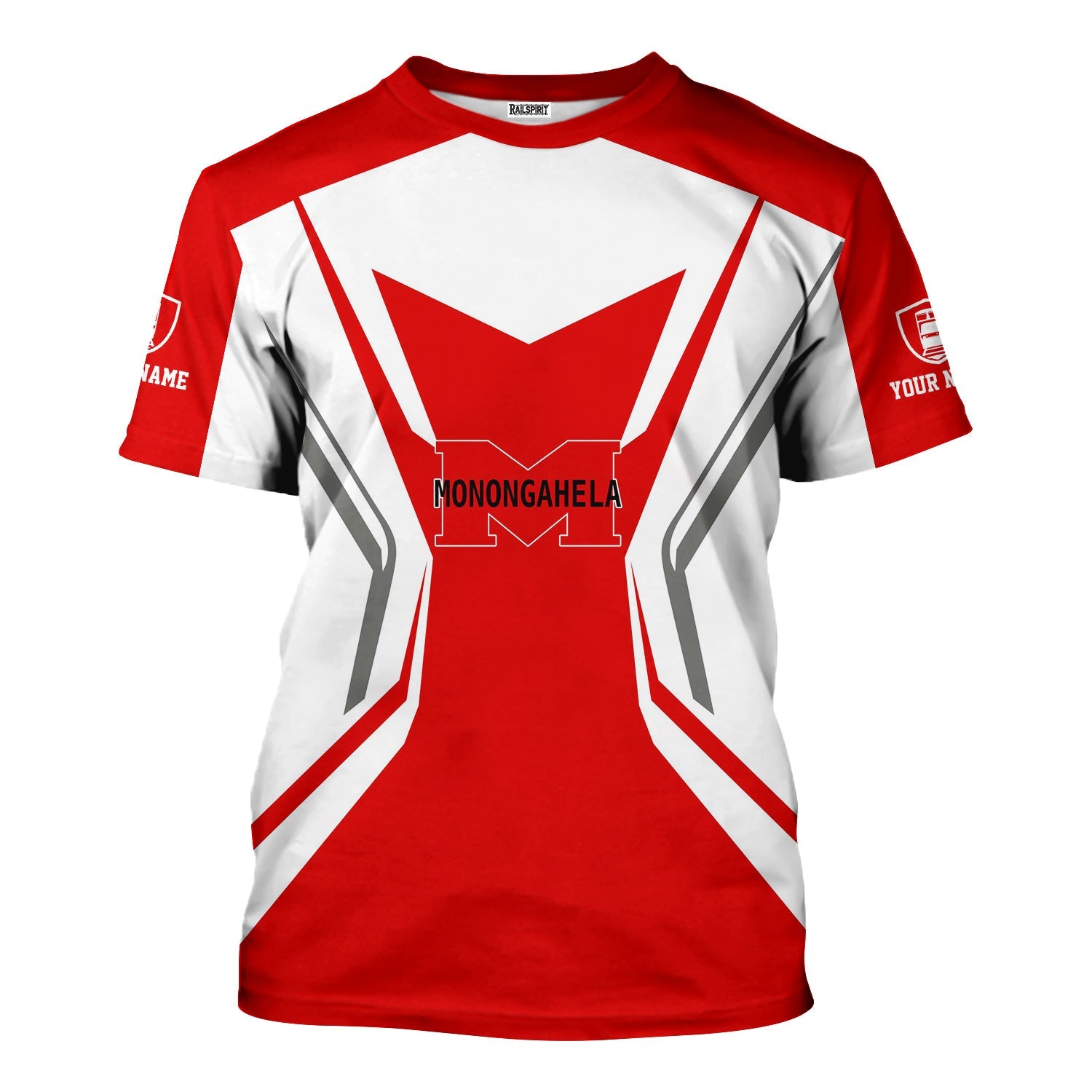 Railspirit Personalized Monongahela Railroad T-Shirt Unique Style with Custom Job Train Shirt