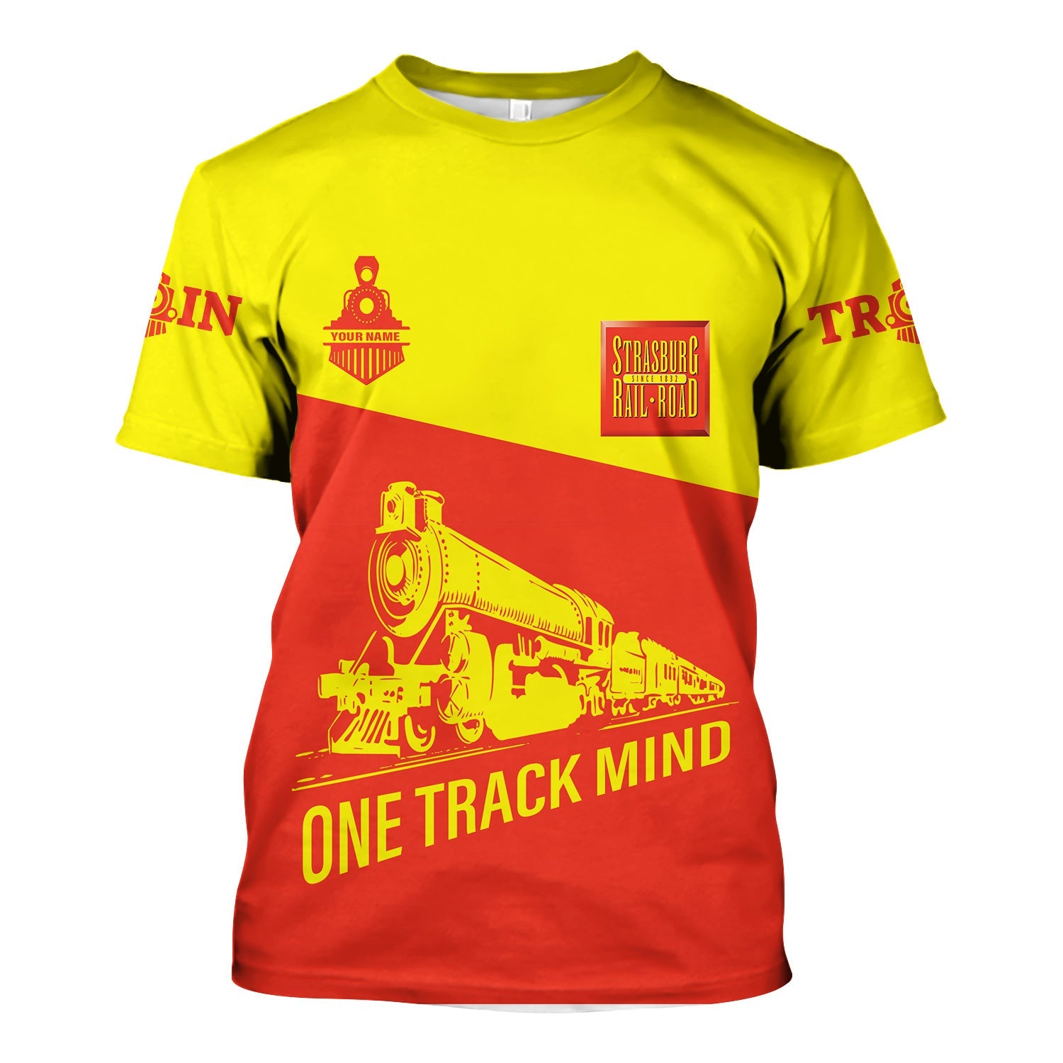 Railspirit Personalized Strasburg Railroad T Shirt One Track Mind Unisex Train Shirt Gift Idea For Train Lover