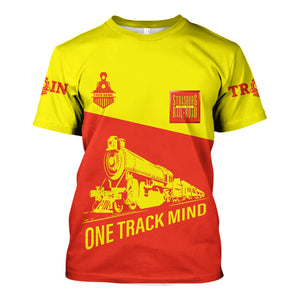 Railspirit Personalized Strasburg Railroad T Shirt One Track Mind Unisex Train Shirt Gift Idea For Train Lover