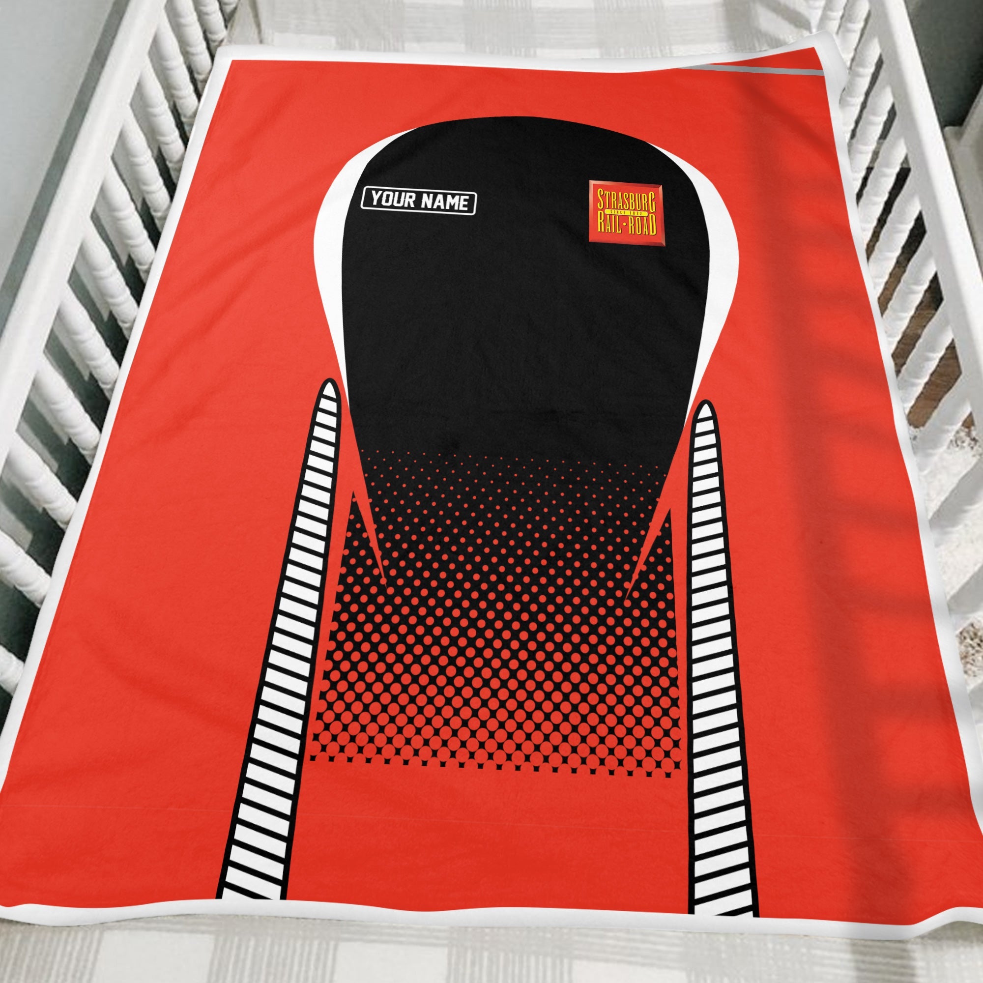 Railspirit Personalized Strasburg Railroad Blanket Train Blanket Gift Idea For Train Lover