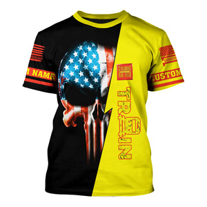 Railspirit Personalized Strasburg Railroad T-Shirt Train Skull American Flag Shirt All Over Print