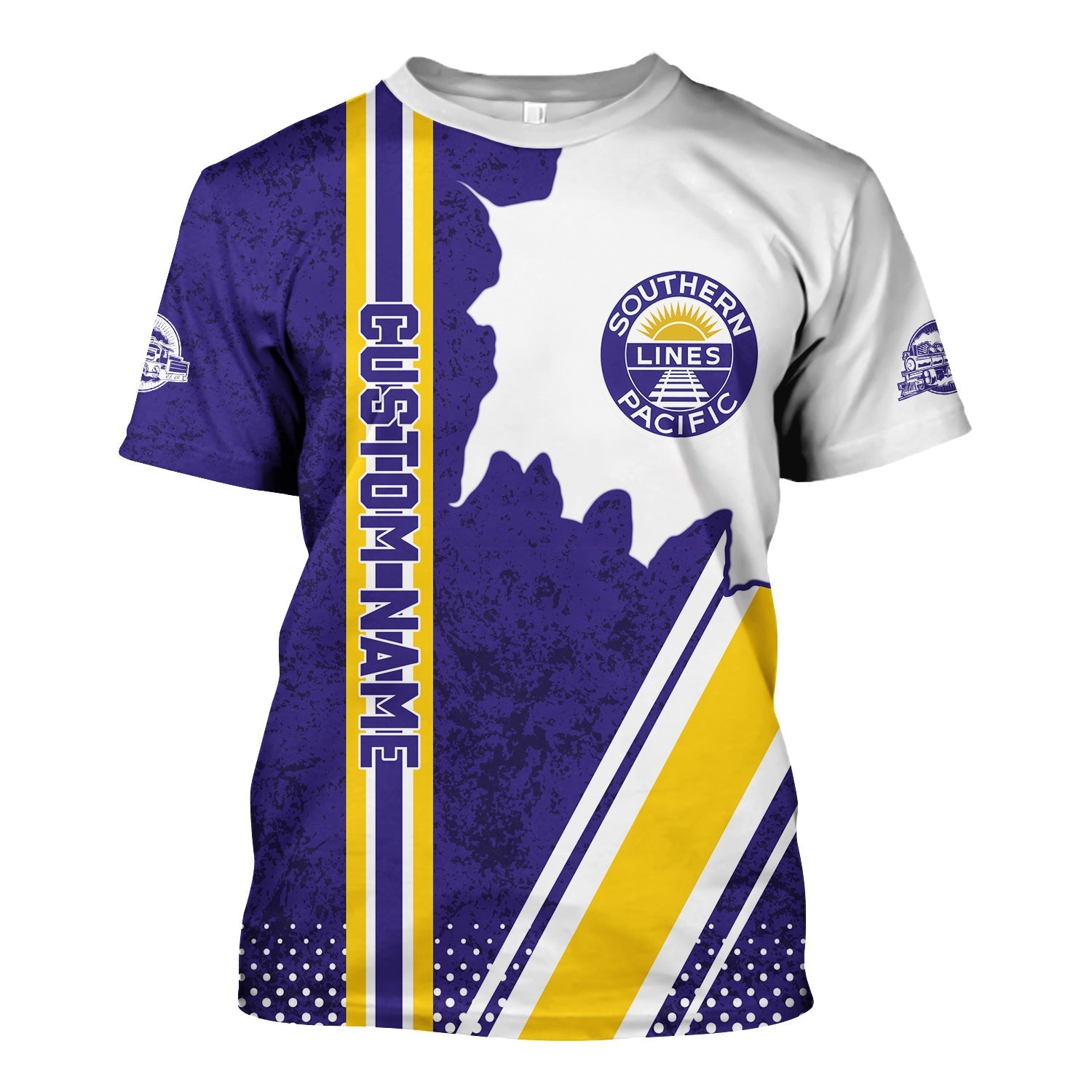 Railspirit Personalized Southern Pacific Railroad T-Shirt All Over Printed Unisex Shirt