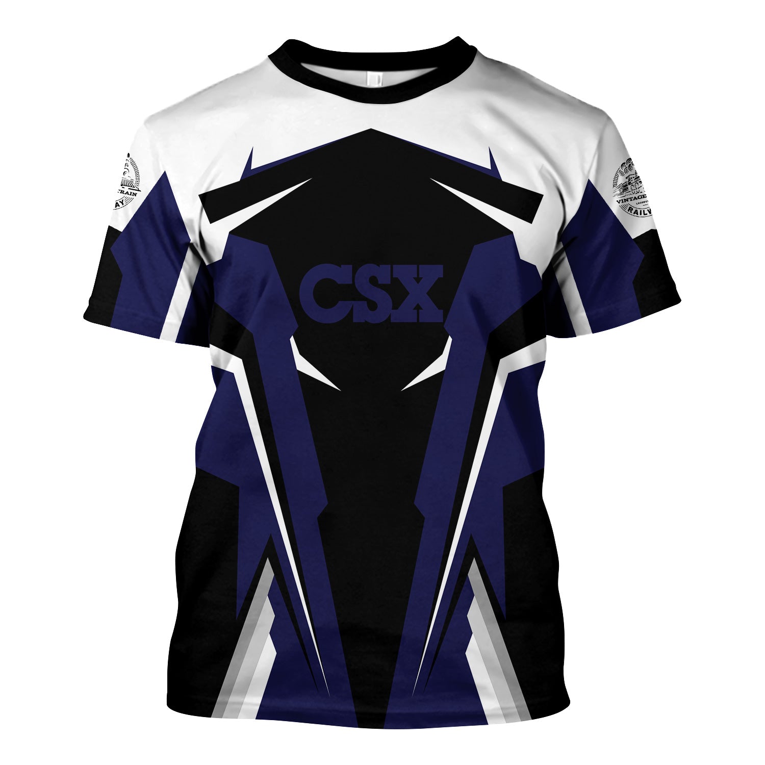 Railspirit Personalized CSX Transportation Railroad T Shirt Strong Line Style Train Unisex Shirt All Over Print