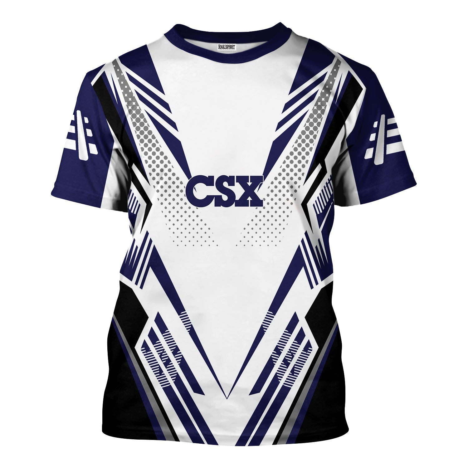 Railspirit Personalized CSX Transportation Railroad T-Shirt Railroad Tribute Design Train Shirt for Train Lovers