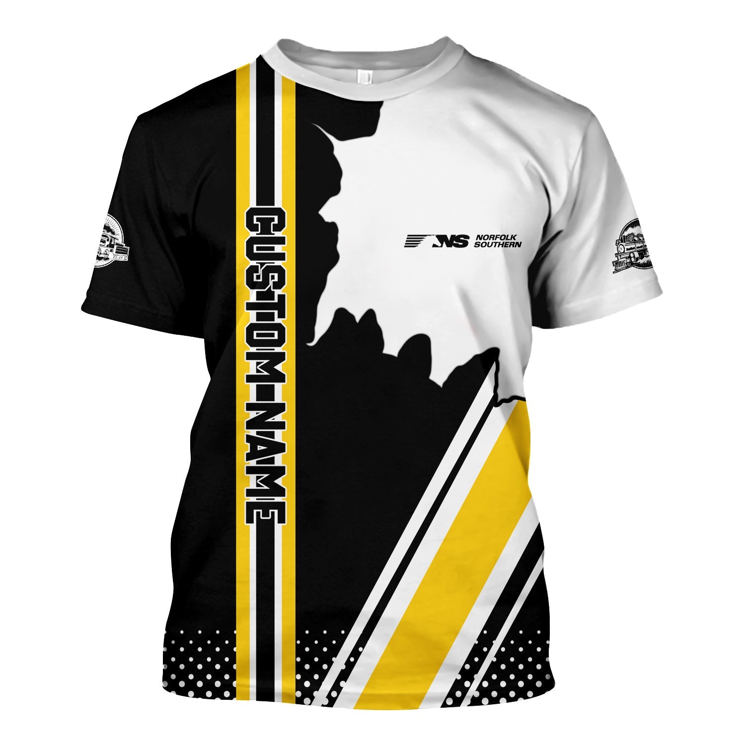 Railspirit Personalized Norfolk Southern Railway T-Shirt All Over Printed Unisex Shirt