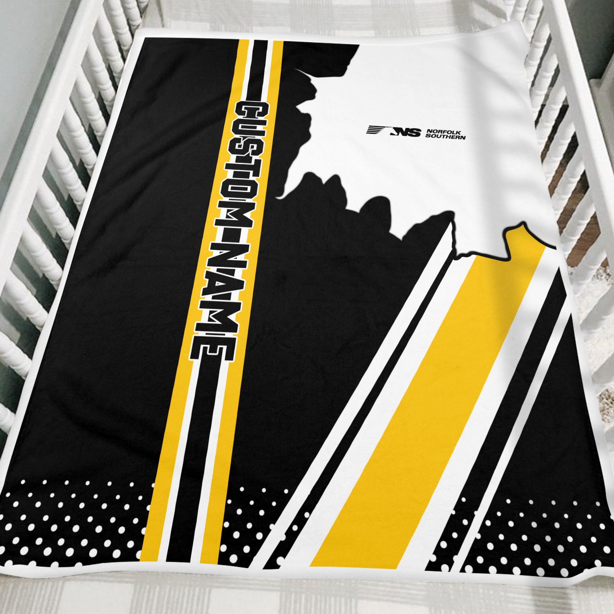 Railspirit Personalized Norfolk Southern Railway Blanket Vintage All Over Printed Blanket