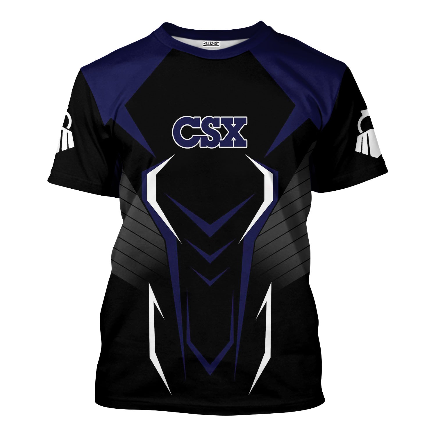 Railspirit Personalized CSX Transportation Railroad T-Shirt Dynamic Design Style Perfect Shirt for Train Enthusiasts