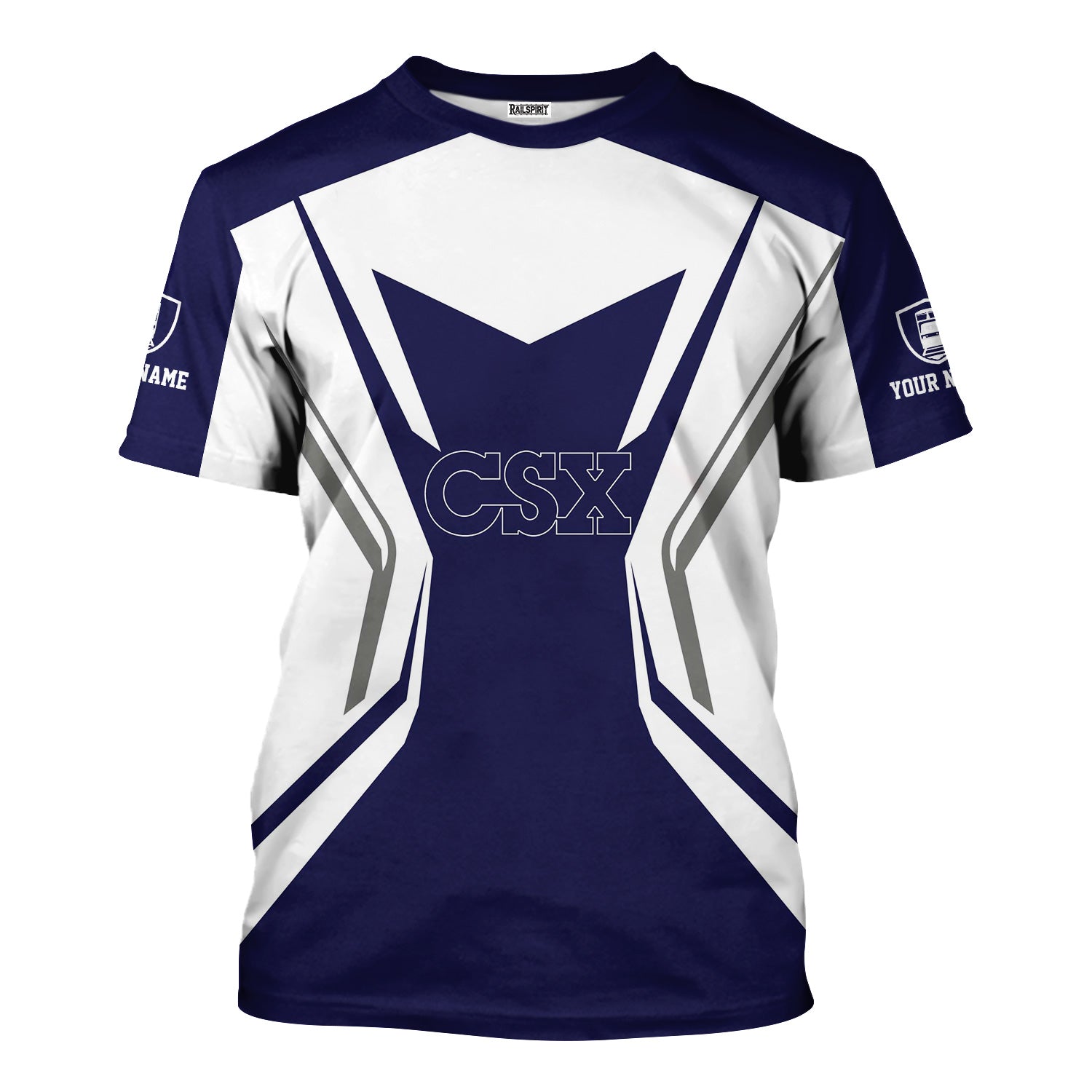 Railspirit Personalized CSX Transportation Railroad T-Shirt Unique Style with Custom Job Train Shirt