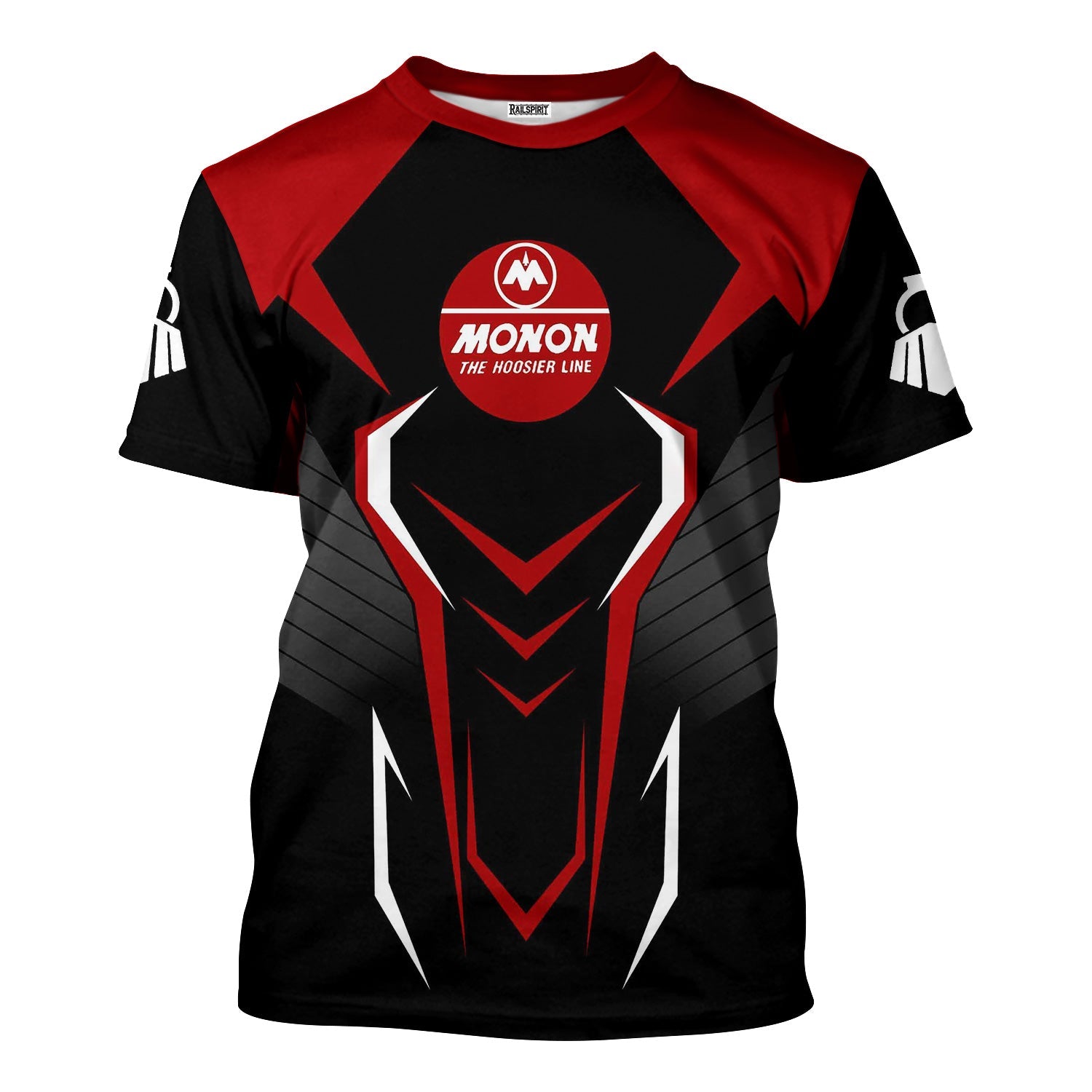 Railspirit Personalized Monon Railroad T-Shirt Dynamic Design Style Perfect Shirt for Train Enthusiasts