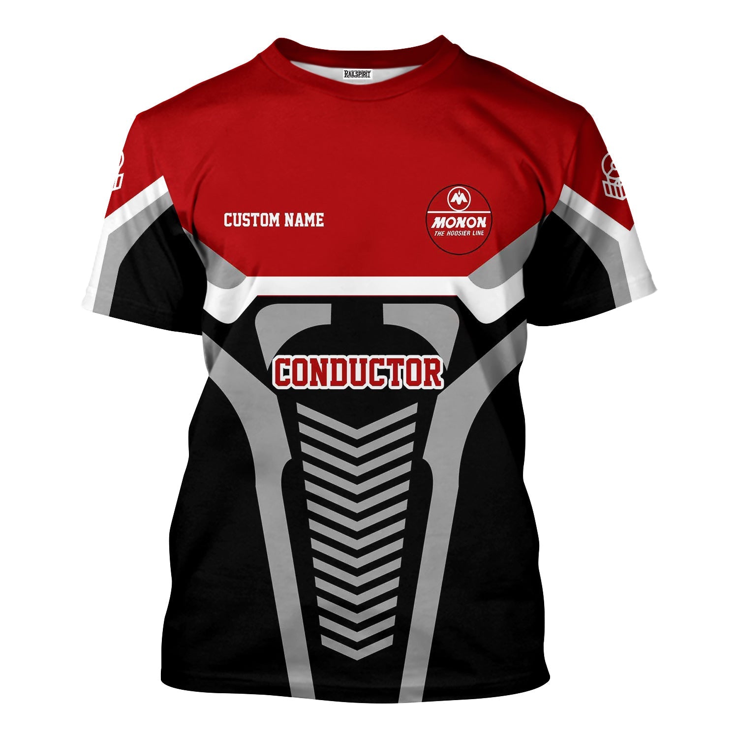 Railspirit Personalized Monon Railroad T-Shirt Track-Inspired with Custom Job Position Train Shirt