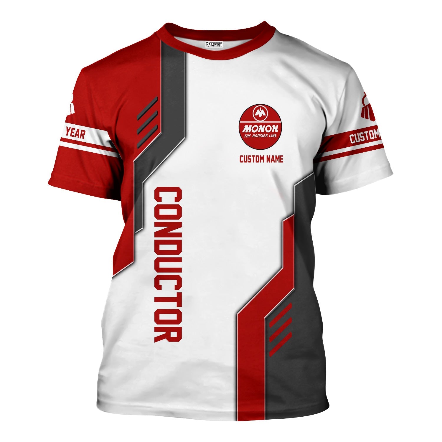 Railspirit Personalized Monon Railroad T-Shirt Unique Railway Style with Custom Job Train Shirt