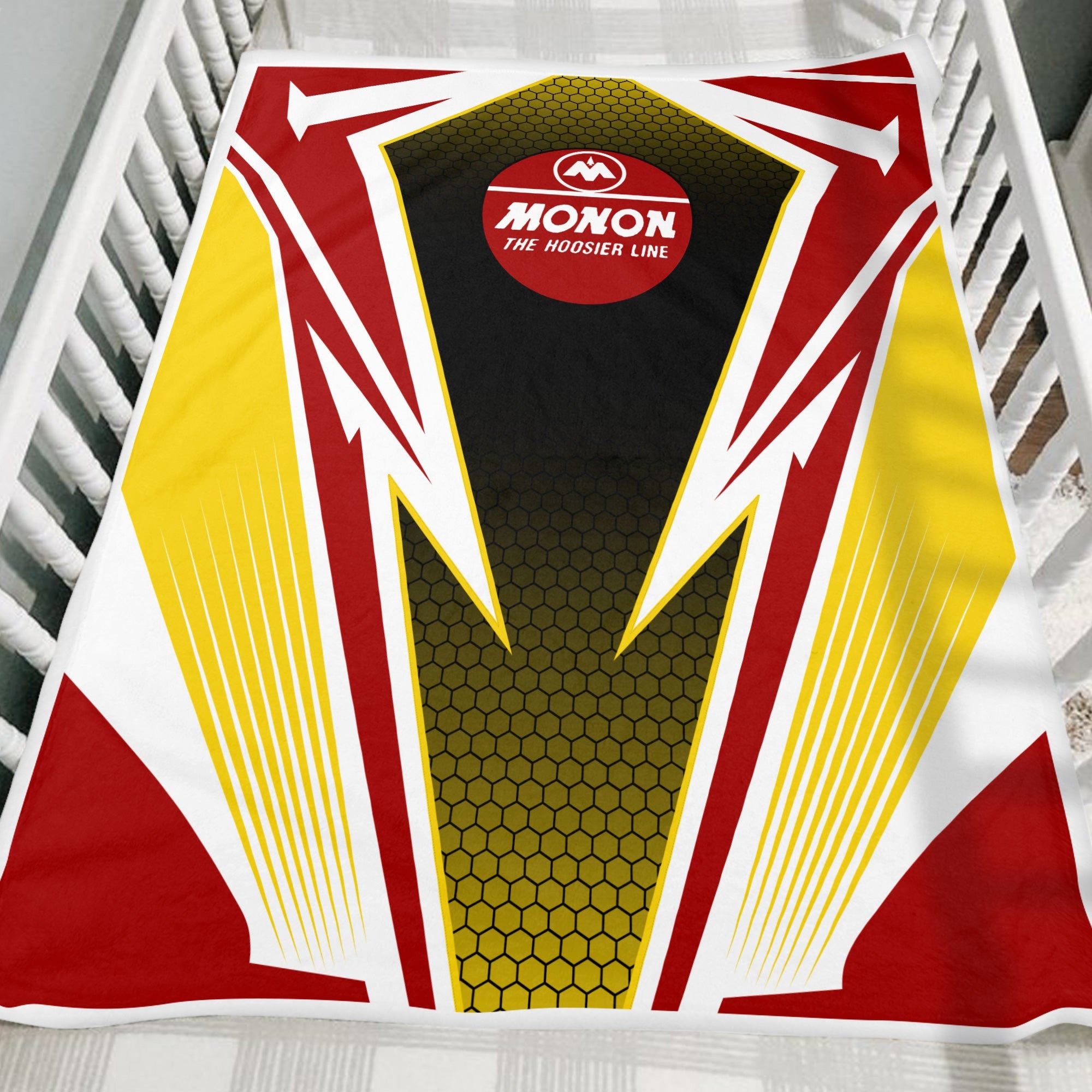 Railspirit Monon Railroad Blanket Lightning Graphic Style Blanket Gift Idea For Train Lover