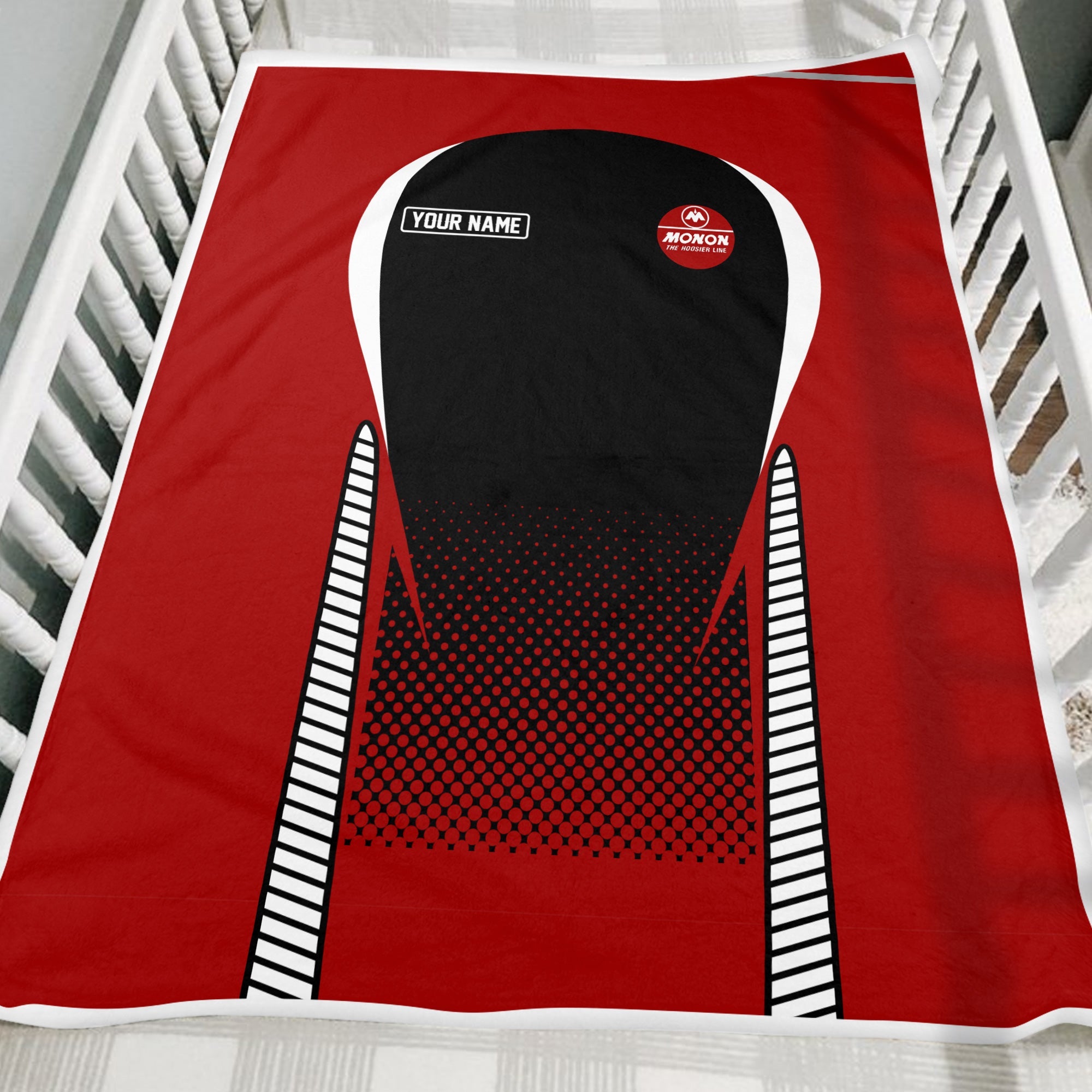 Railspirit Personalized Monon Railroad Blanket Train Blanket Gift Idea For Train Lover