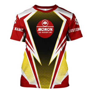 Railspirit Personalized Monon Railroad T-Shirt Lightning Graphic Style Shirt Gift Idea For Train Lover