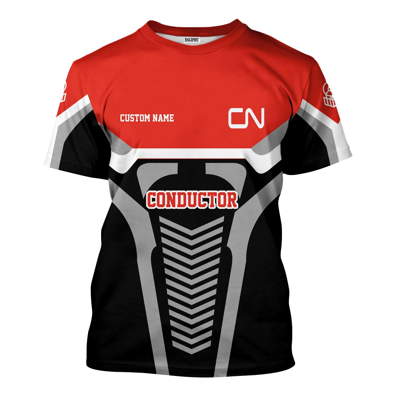 Railspirit Personalized Canadian National Railroad T-Shirt Track-Inspired with Custom Job Position Train Shirt