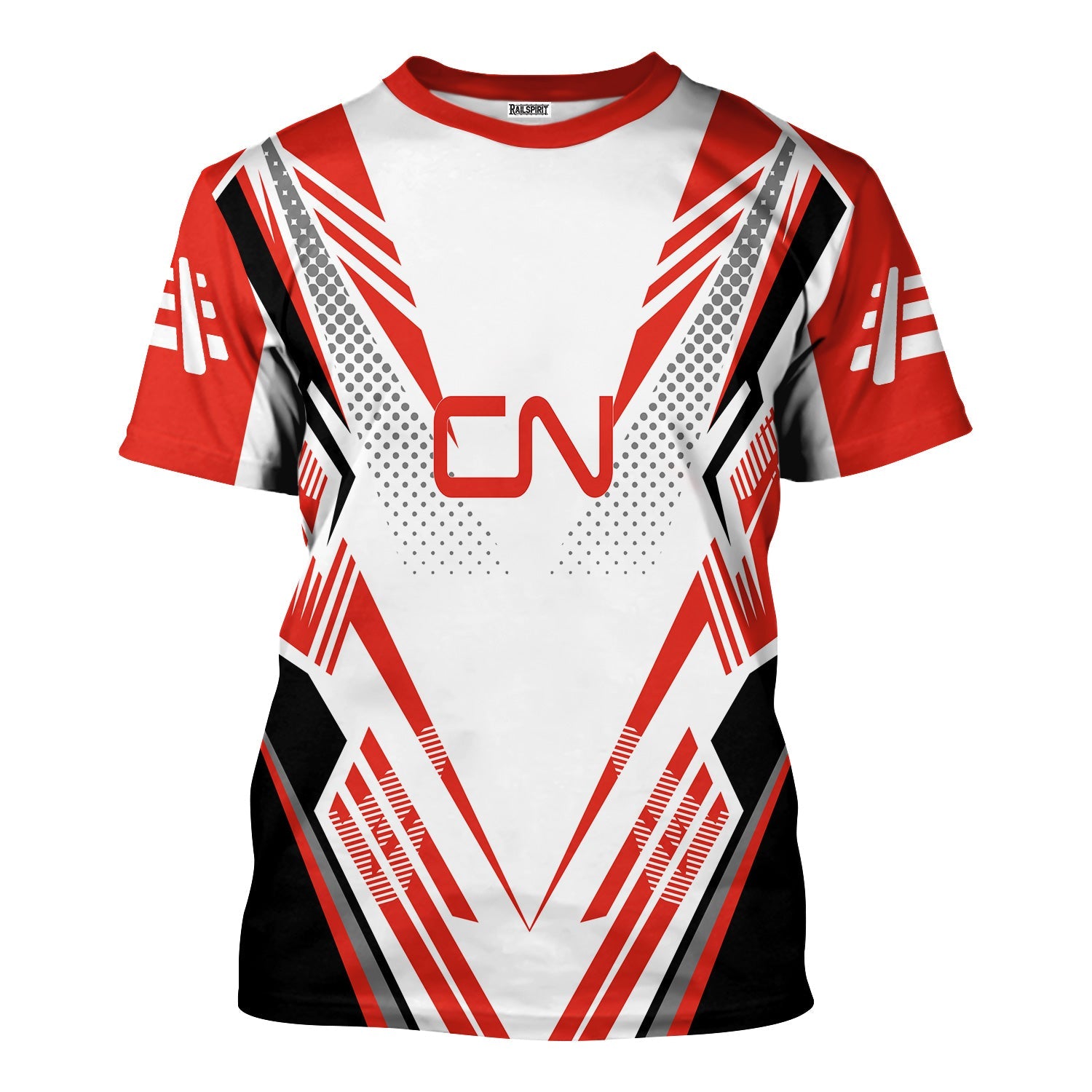 Railspirit Personalized Canadian National Railroad T-Shirt Railroad Tribute Design Train Shirt for Train Lovers