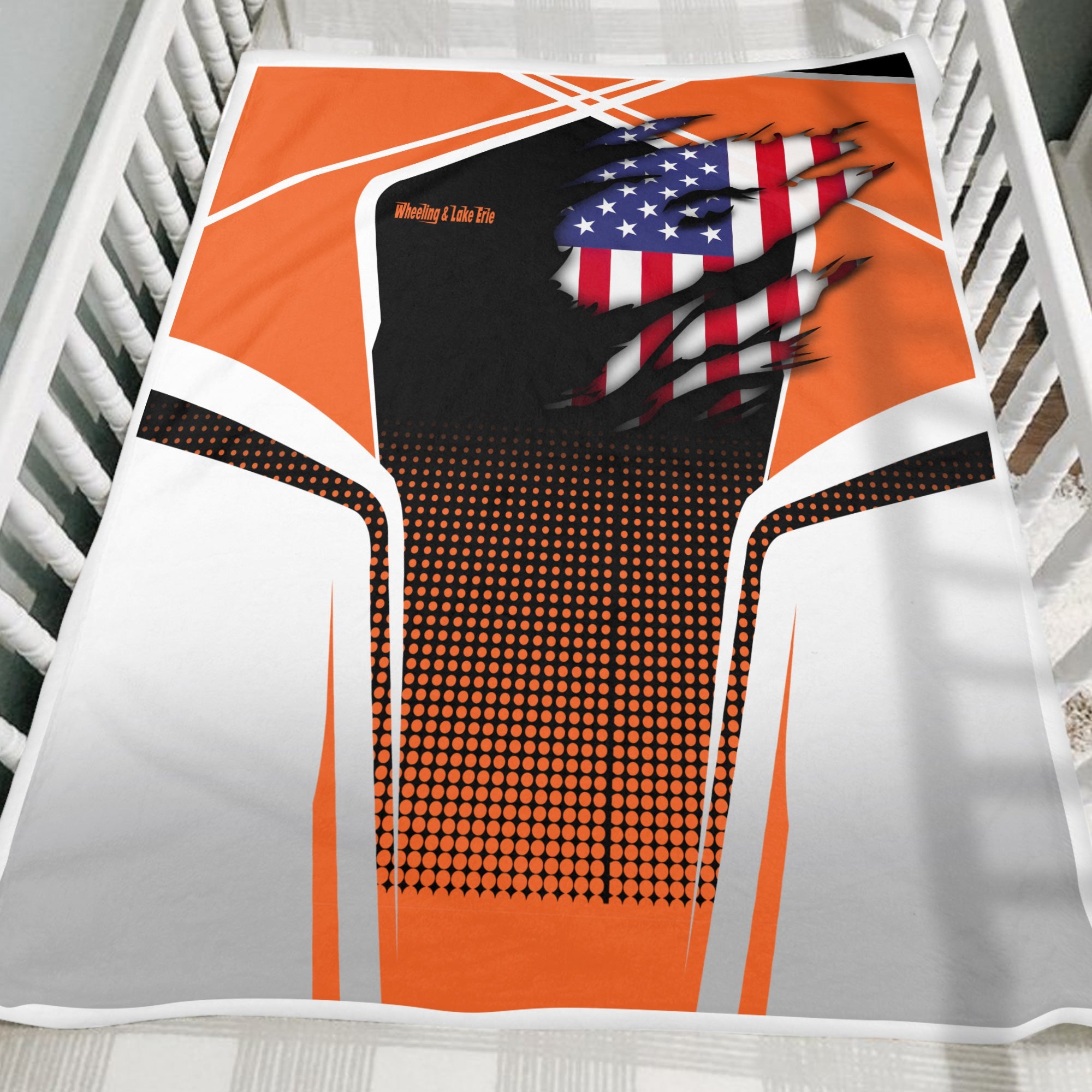 Railspirit Personalized Wheeling And Lake Erie Railroad Blanket American Vintage All Over Printed Blanket