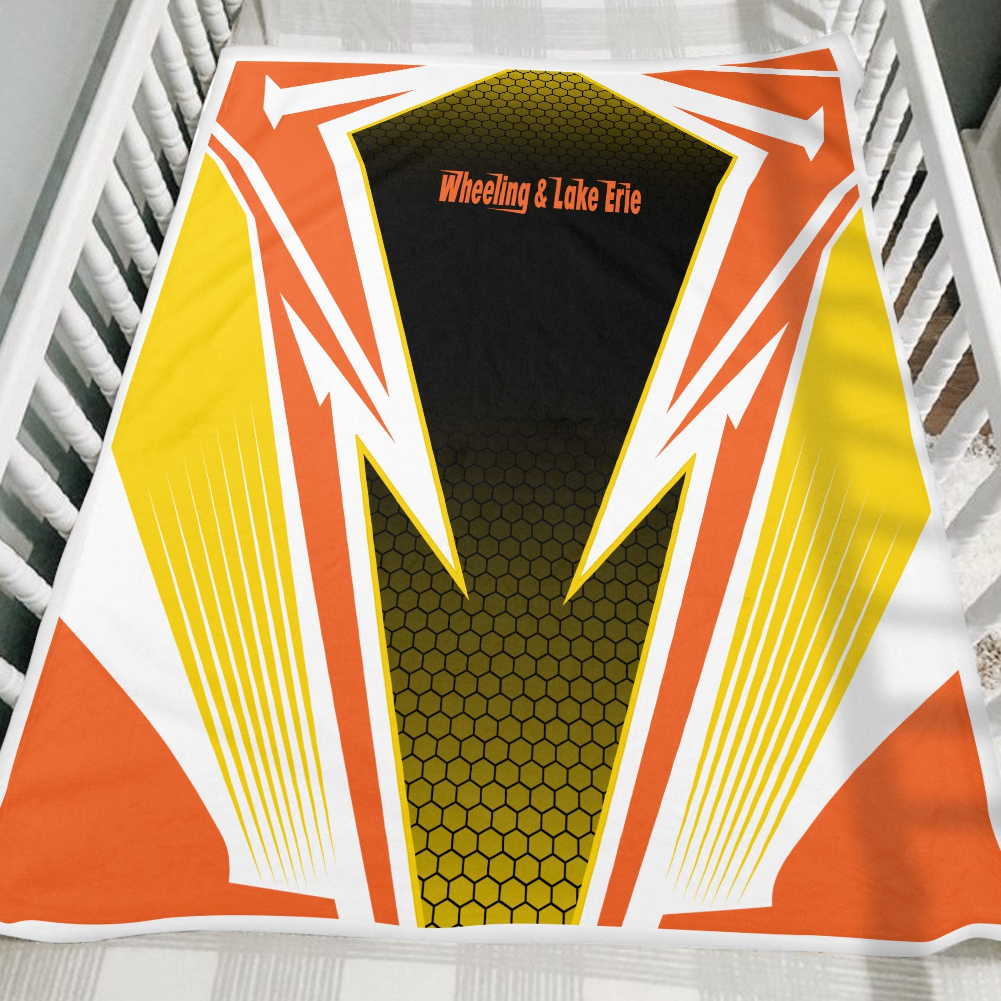 Railspirit Wheeling And Lake Erie Railroad Blanket Lightning Graphic Style Blanket Gift Idea For Train Lover