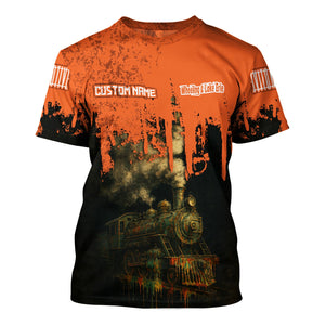 Railspirit Personalized Wheeling And Lake Erie Railroad T-Shirt Vintage Train Art Style Shirt For Locomotive Fans