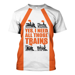 Railspirit Custom Name Wheeling And Lake Erie Railroad T Shirt Yes I Need All Those Train Printed Shirt