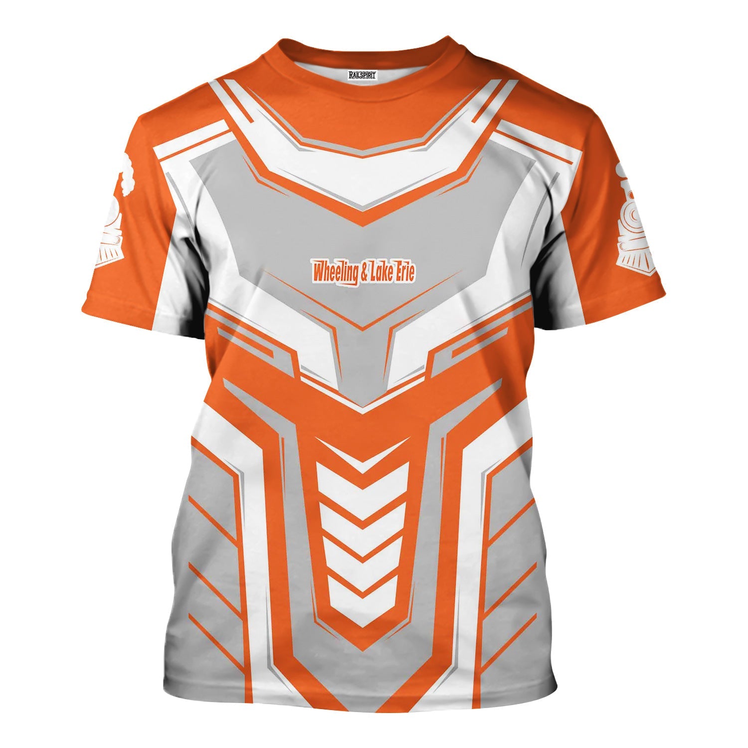 Railspirit Personalized Wheeling And Lake Erie Railroad T-Shirt Armor-Inspired Design Train Shirt All Over Print