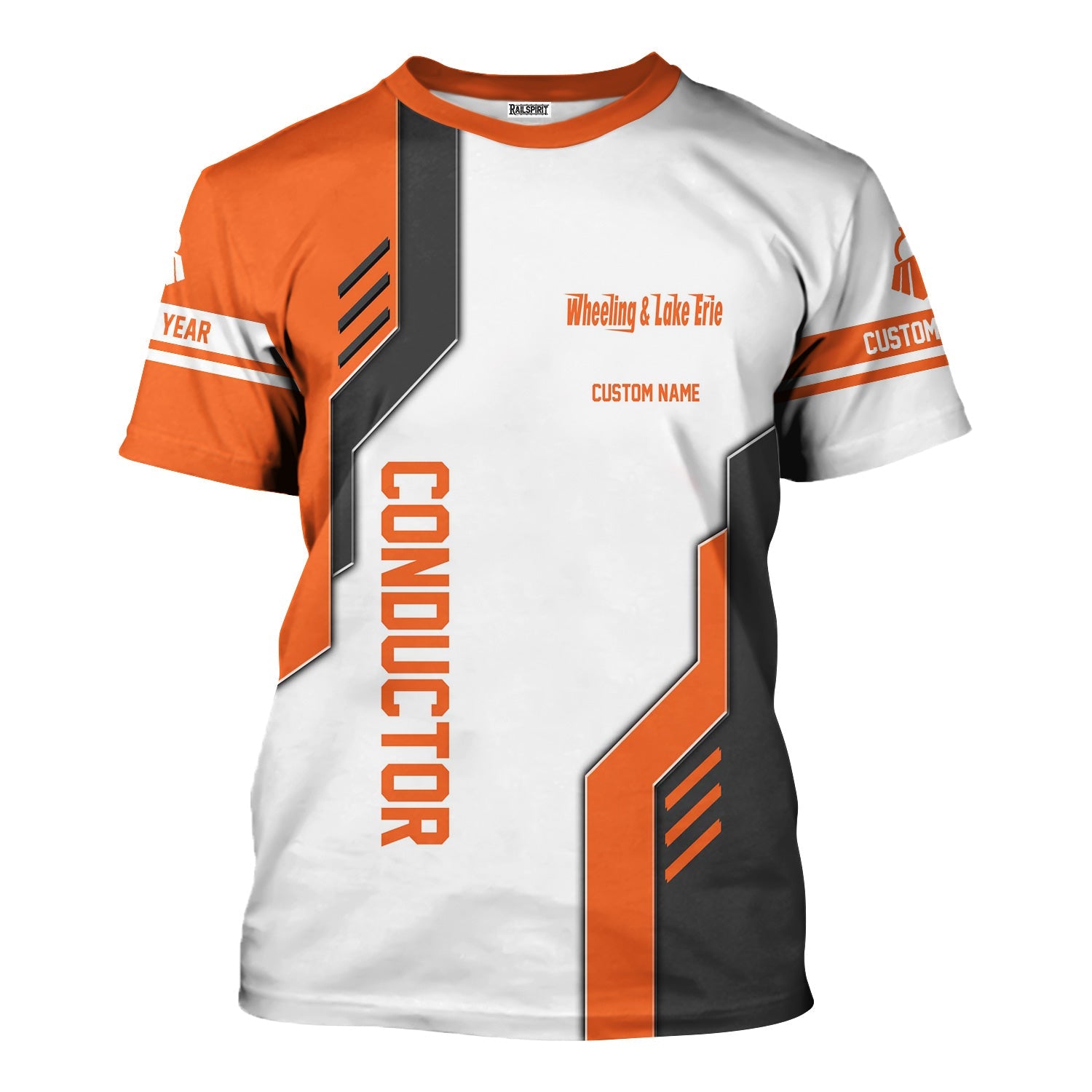 Railspirit Personalized Wheeling And Lake Erie Railroad T-Shirt Unique Railway Style with Custom Job Train Shirt