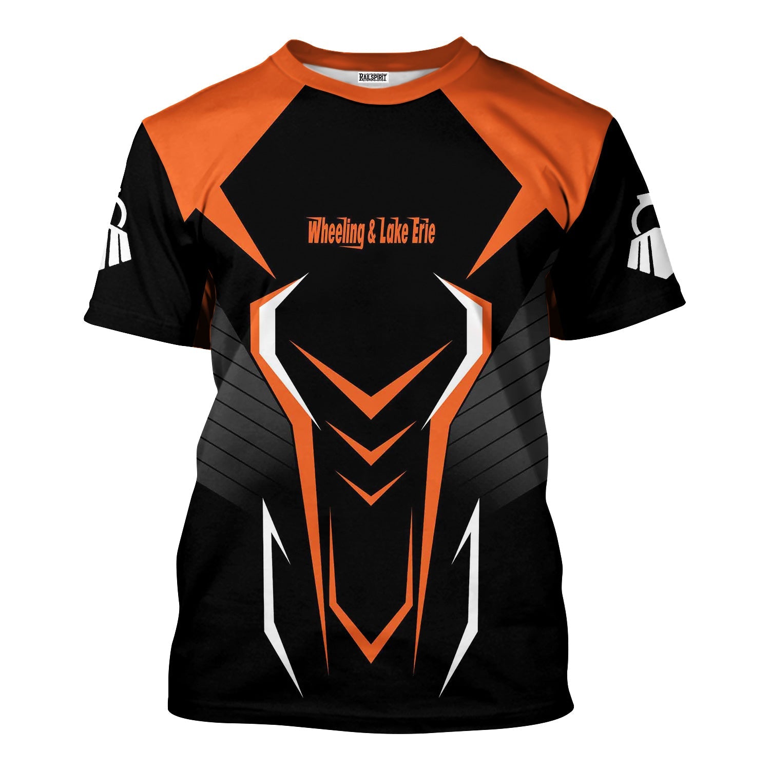 Railspirit Personalized Wheeling And Lake Erie Railroad T-Shirt Dynamic Design Style Perfect Shirt for Train Enthusiasts