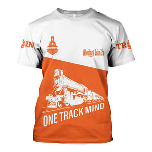 Railspirit Personalized Wheeling And Lake Erie Railroad T Shirt One Track Mind Unisex Train Shirt Gift Idea For Train Lover