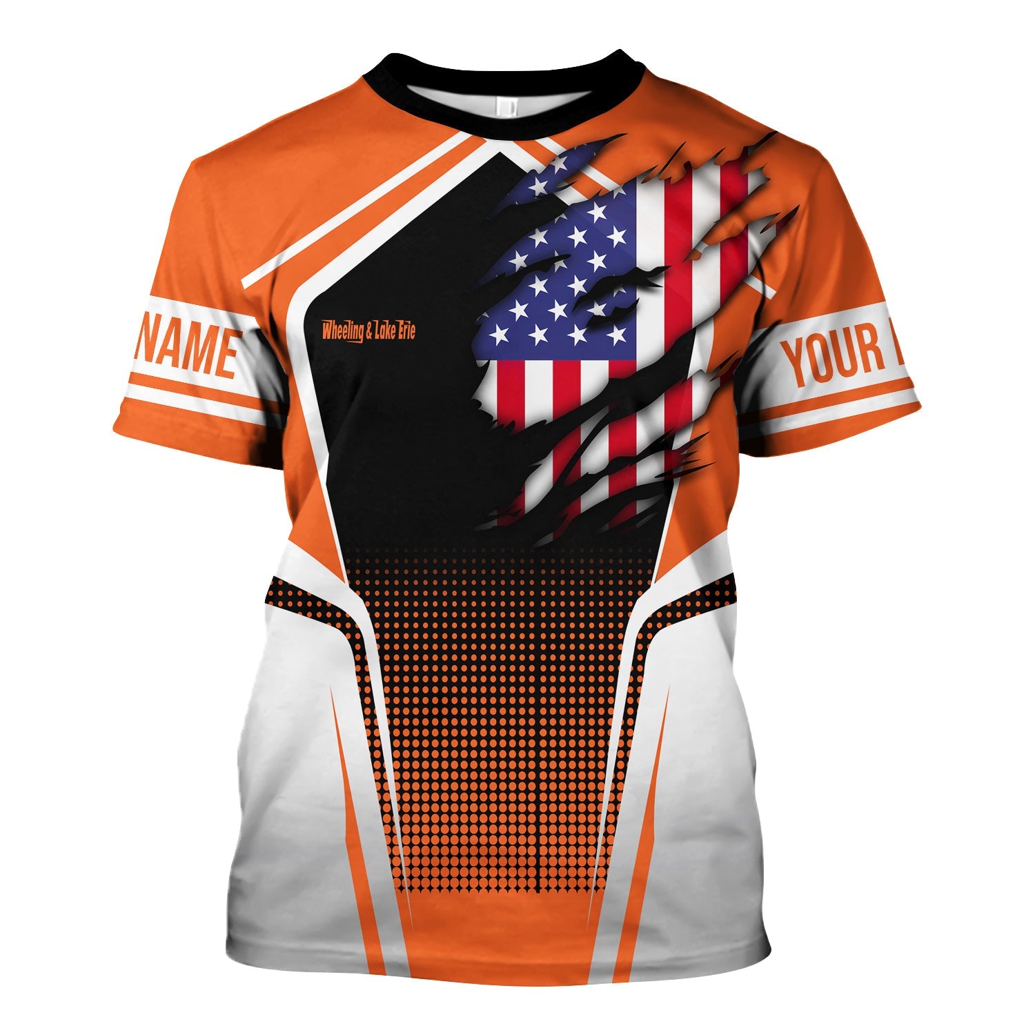 Railspirit Personalized Wheeling And Lake Erie Railroad T Shirt American Eagle Vintage Train Shirt