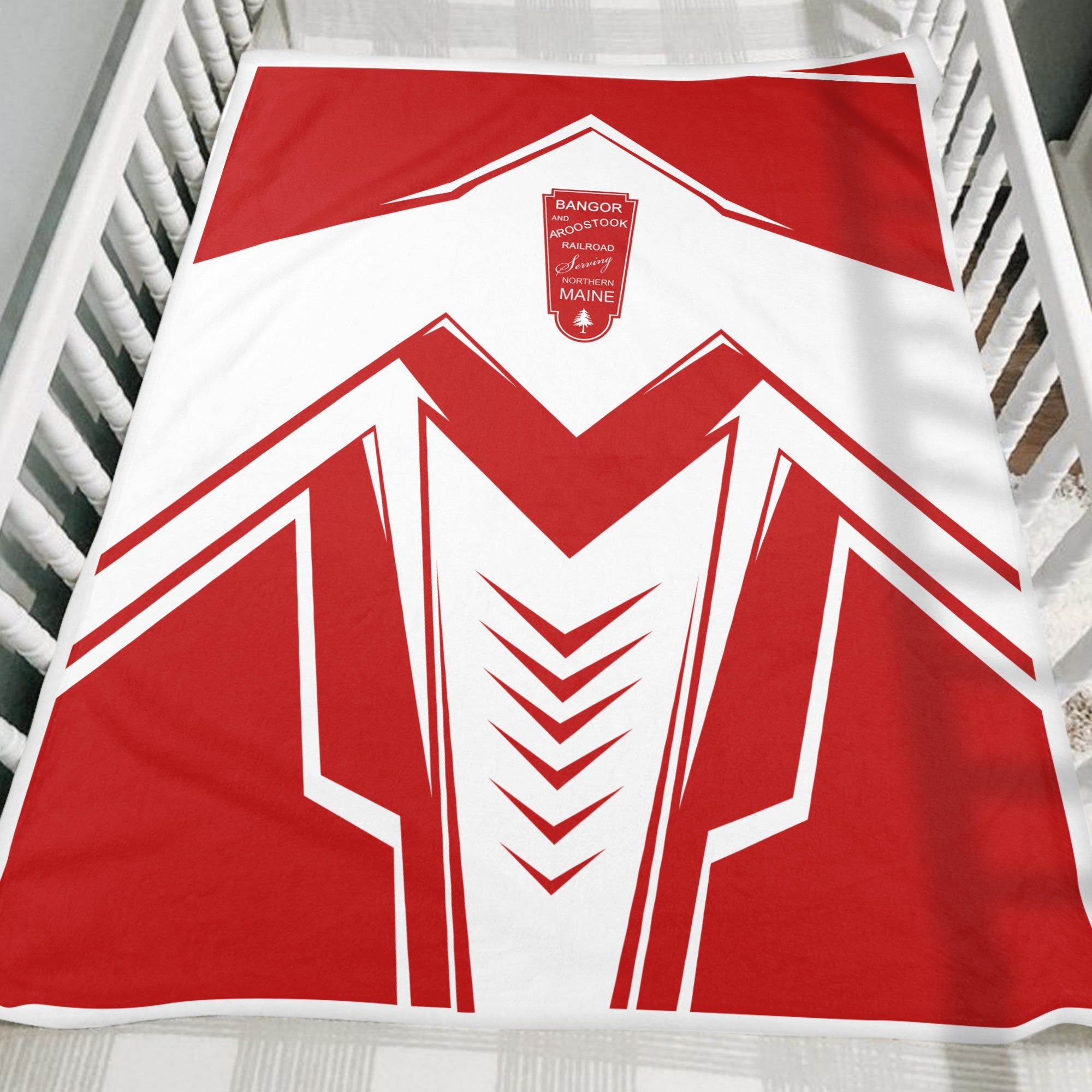 Railspirit Bangor And Aroostook Railroad Blanket Railway Trainspotter Style Blanket Gift Idea For Foamers