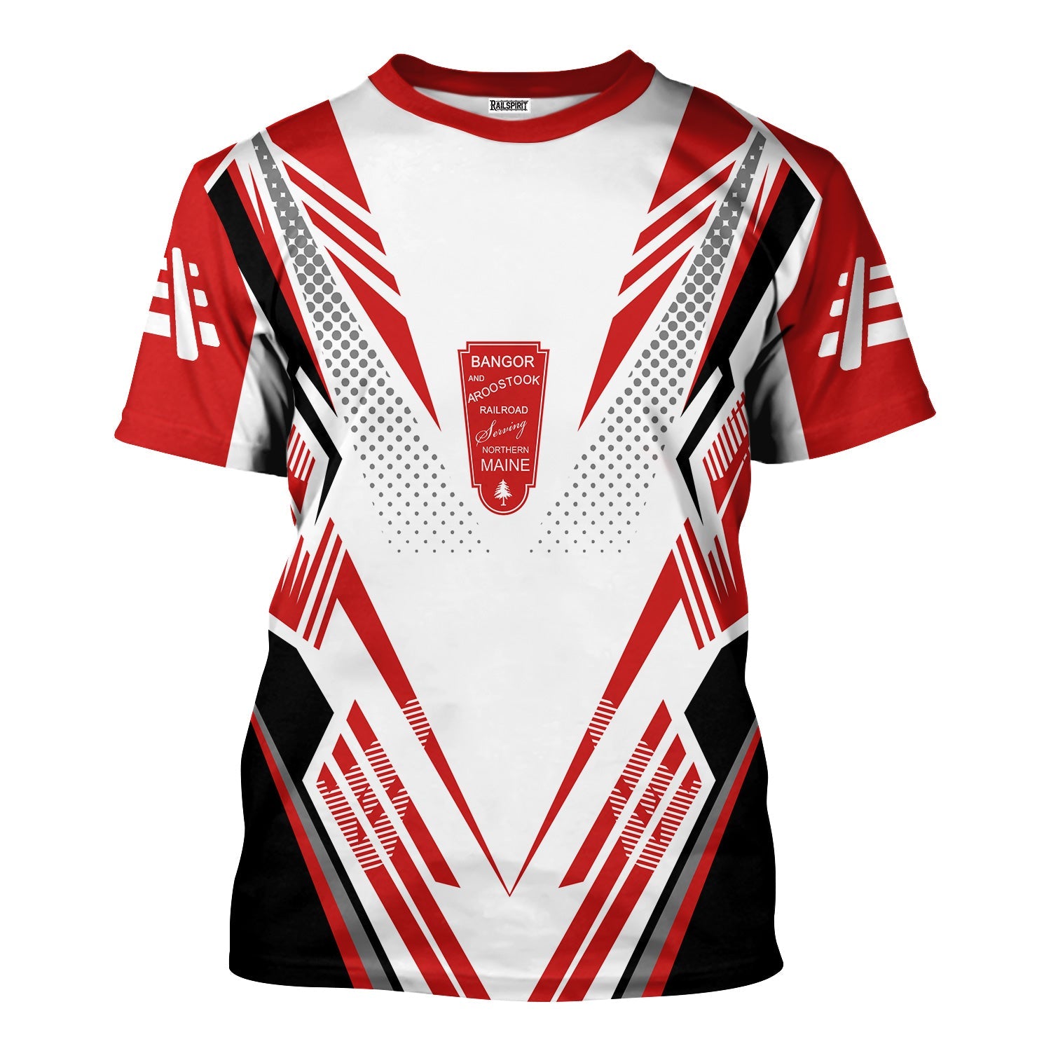 Railspirit Personalized Bangor And Aroostook Railroad T-Shirt Railroad Tribute Design Train Shirt for Train Lovers