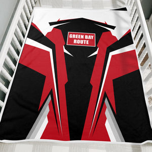 Railspirit Personalized Green Bay & Western Railroad Blanket Strong Line Train Blanket Gift Idea For Train Lover