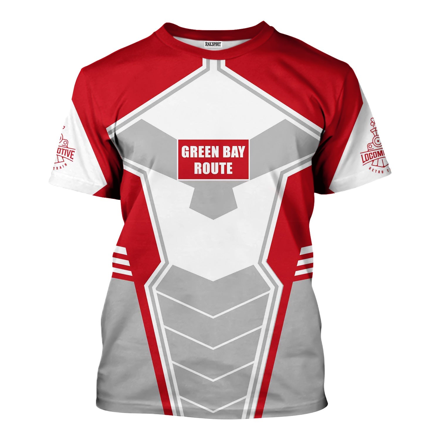 Railspirit Personalized Green Bay & Western Railroad T-Shirt Engine-Inspired Style Train Shirt for Railroad Fanatic