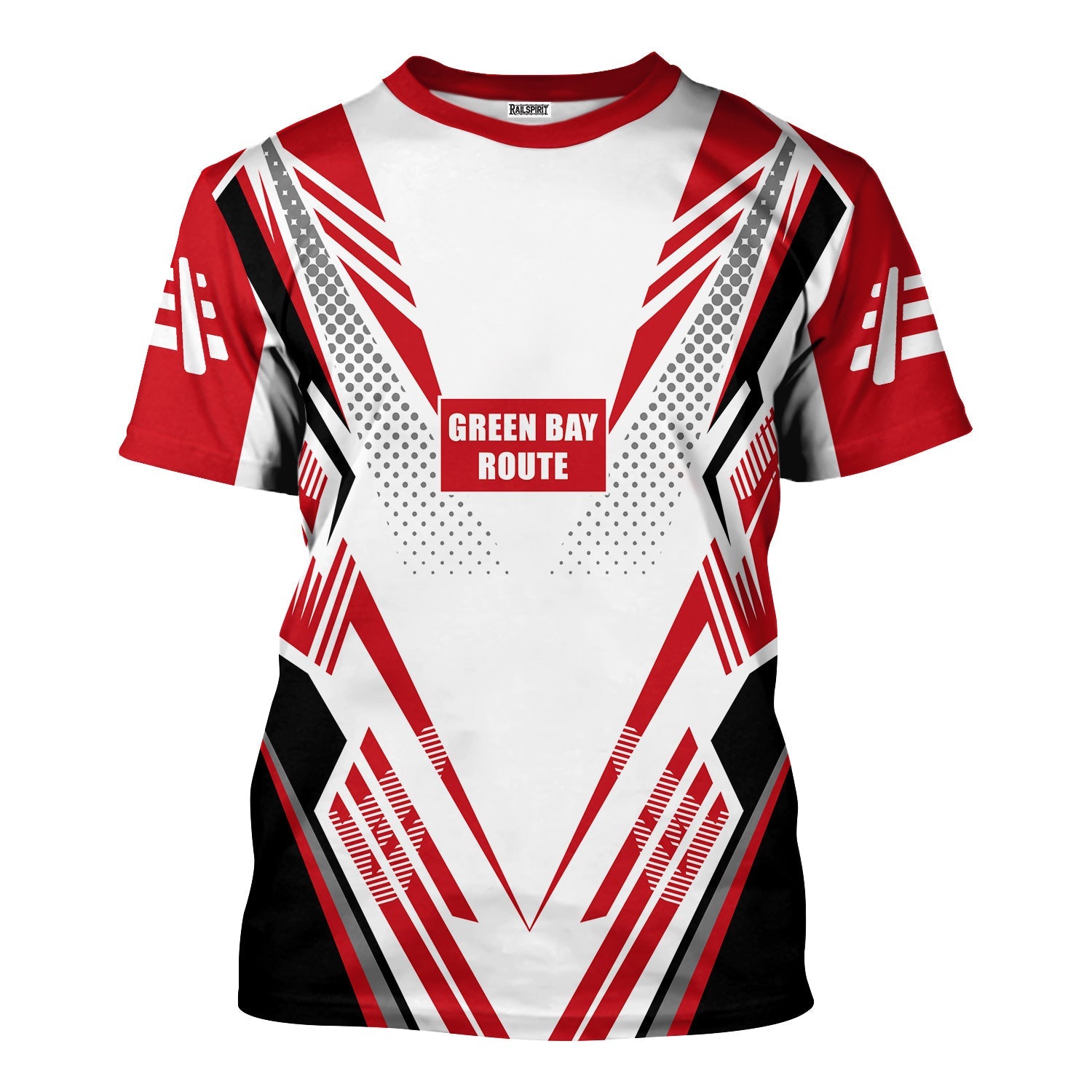 Railspirit Personalized Green Bay & Western Railroad T-Shirt Railroad Tribute Design Train Shirt for Train Lovers