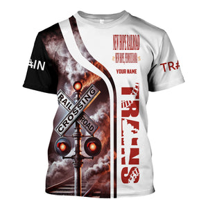 Railspirit Custom Name New Hope Railroad T Shirt Railroad Crossing Sign Train Shirt All Over Print