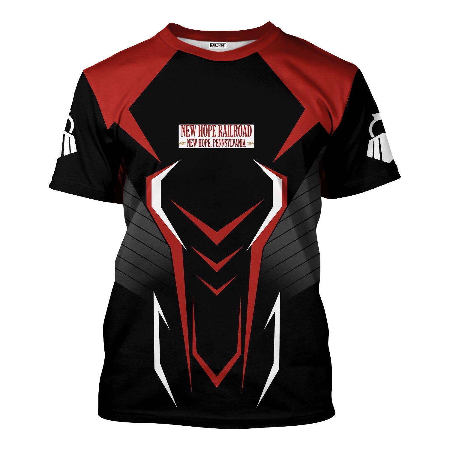 Railspirit Personalized New Hope Railroad T-Shirt Dynamic Design Style Perfect Shirt for Train Enthusiasts