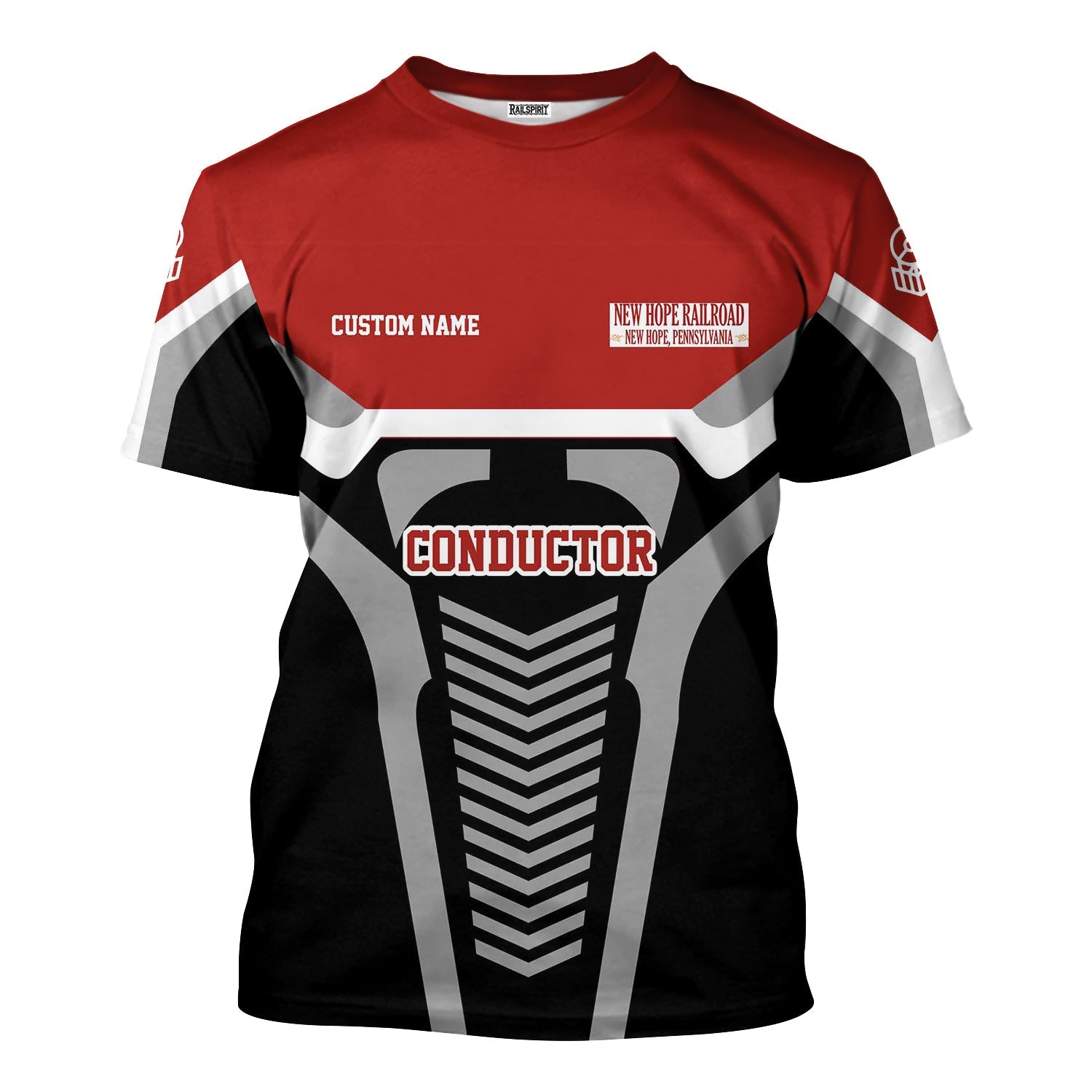 Railspirit Personalized New Hope Railroad T-Shirt Track-Inspired with Custom Job Position Train Shirt