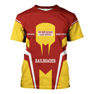 Railspirit Personalized New Hope Railroad T-Shirt Custom Year Railroader Shirt Gift Idea For Train Lover