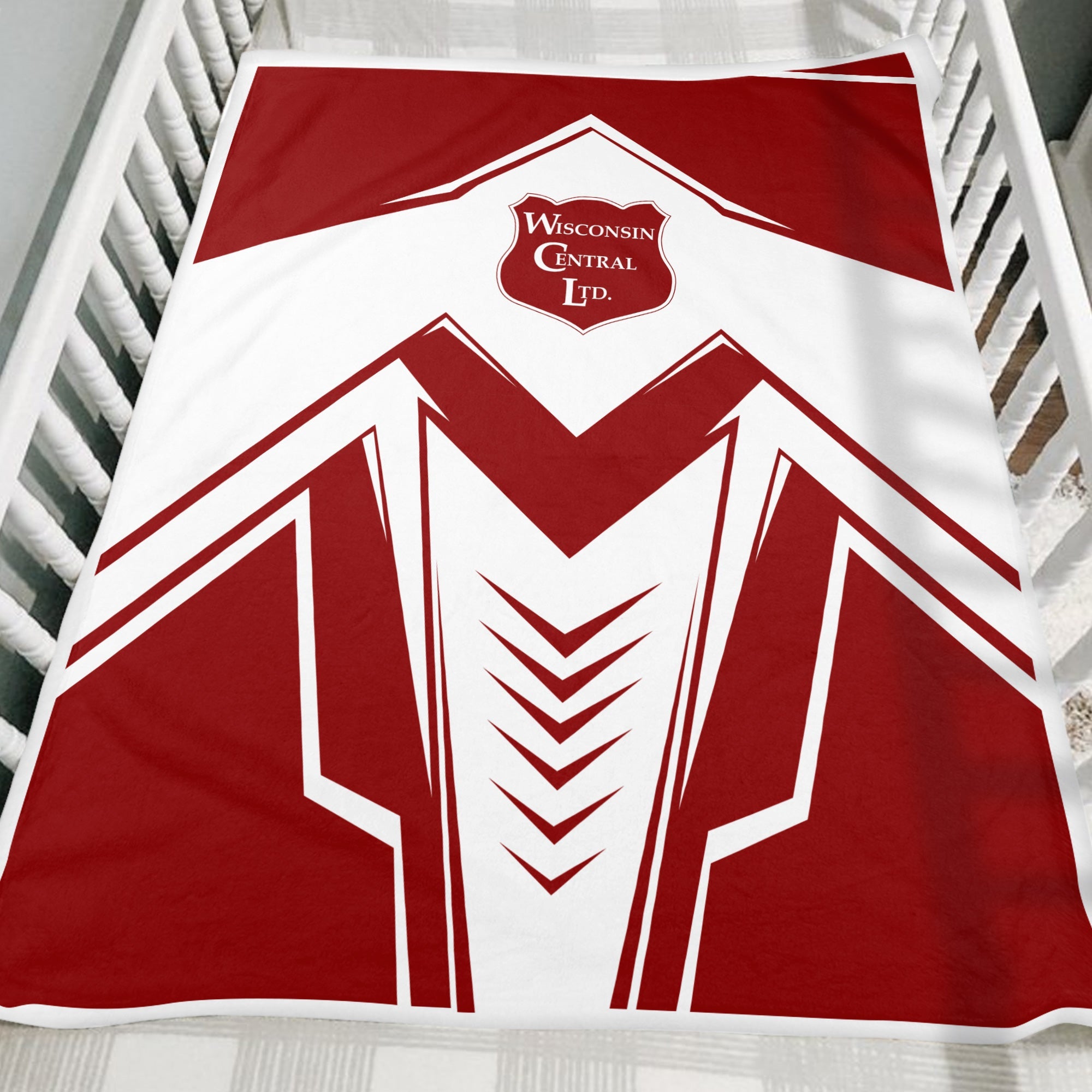 Railspirit Wisconsin Central Ltd Railroad Blanket Railway Trainspotter Style Blanket Gift Idea For Foamers