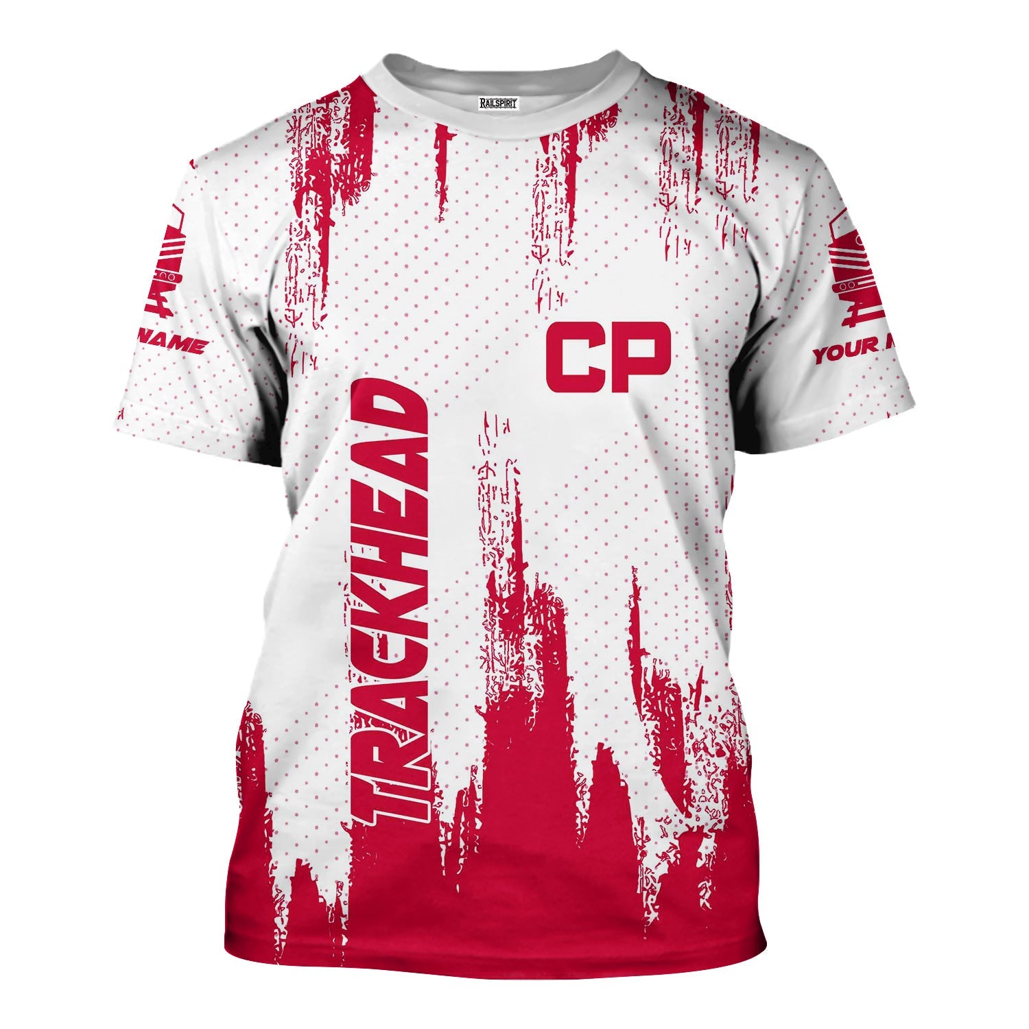 Railspirit Personalized Canadian Pacific Railroad T-Shirt Paint Impact Design Train Shirt for Trackhead