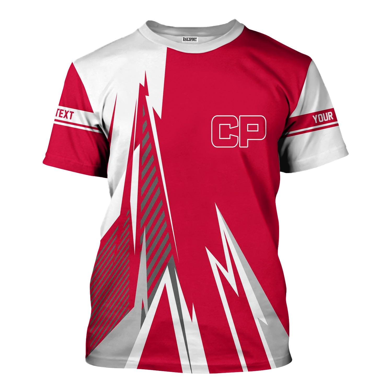 Railspirit Personalized Canadian Pacific Railroad T-Shirt Lightning-Inspired Railway Style Shirt For Train Lovers