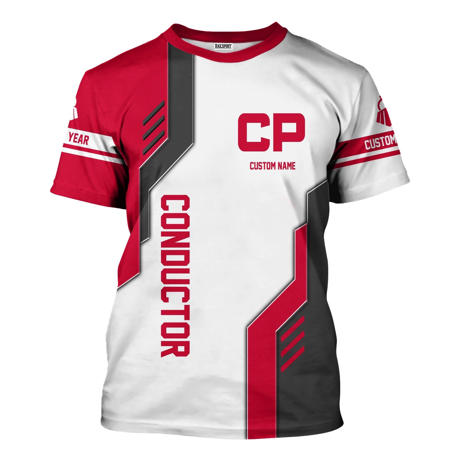 Railspirit Personalized Canadian Pacific Railroad T-Shirt Unique Railway Style with Custom Job Train Shirt