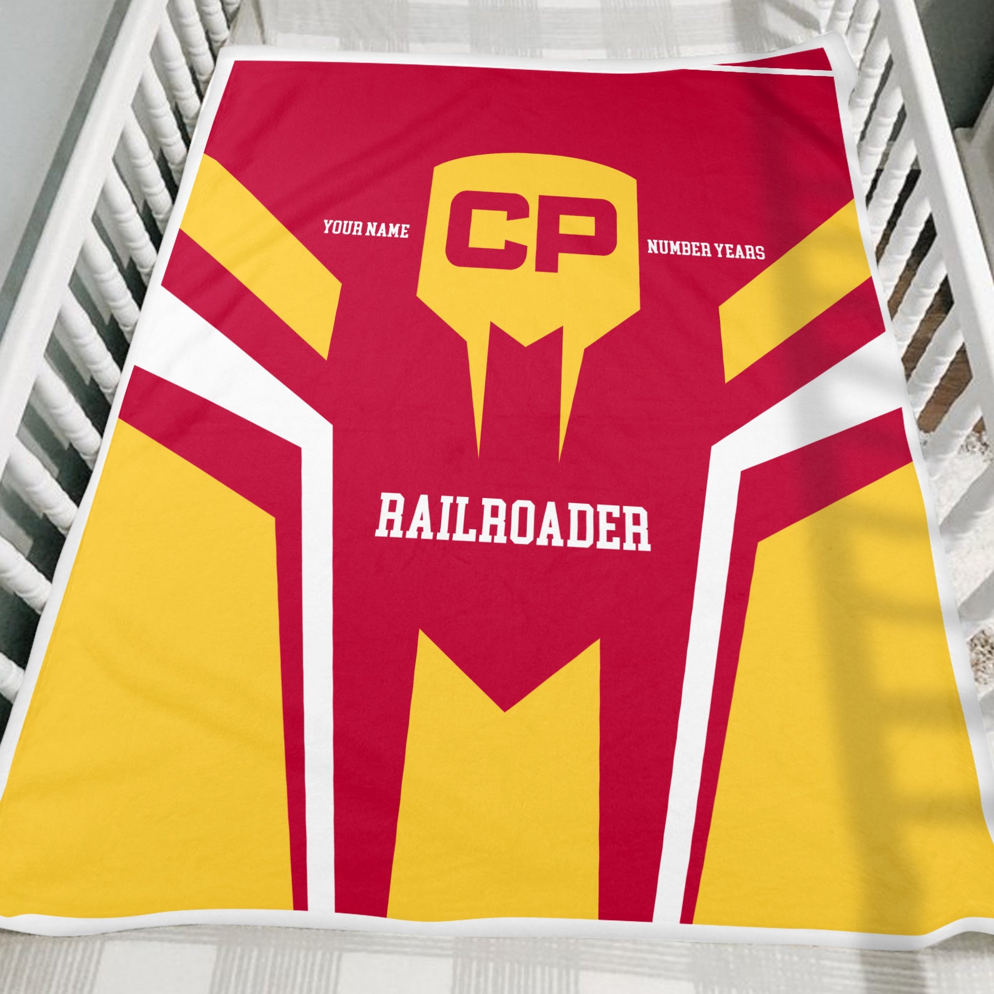 Railspirit Personalized Canadian Pacific Railroad Blanket Custom Year Railroader Gift Idea For Train Lover