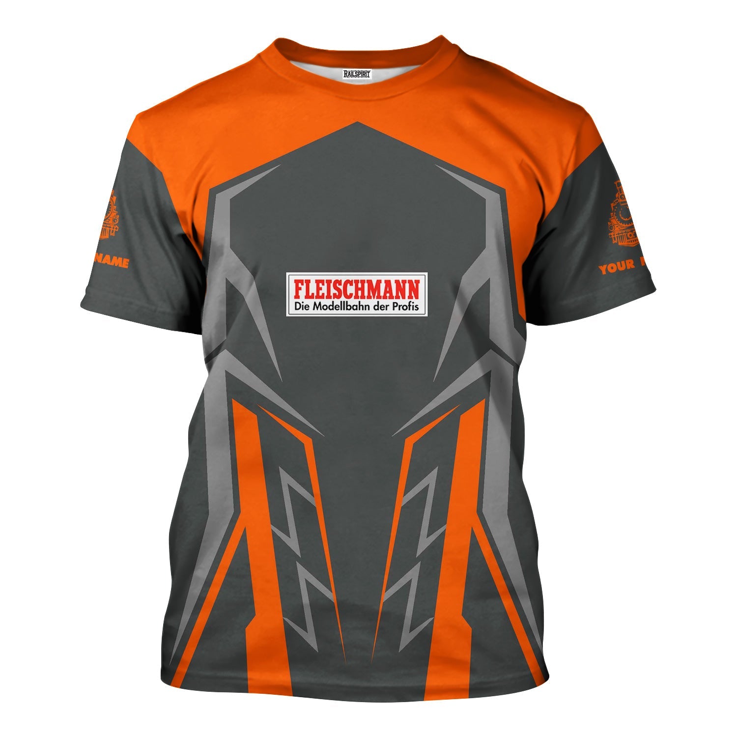 Railspirit Personalized Fleischmann And Western Railroad T-Shirt Futuristic Design with Custom Job Train Shirt